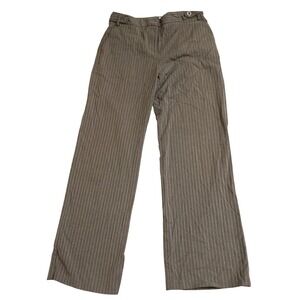 Van Heusen Studio Dress Pants Womens 8R Gray Pinstripe Stretch Straight Leg Work